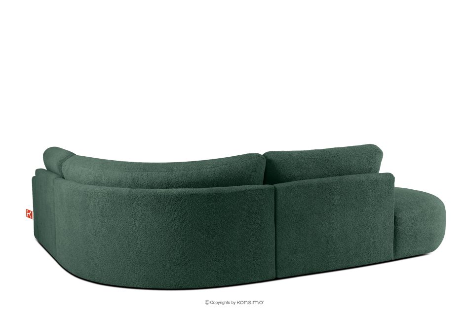 ZUCCO Modulares Ecksofa aus Bouclé-Stoff, links, grün grün - Foto 3