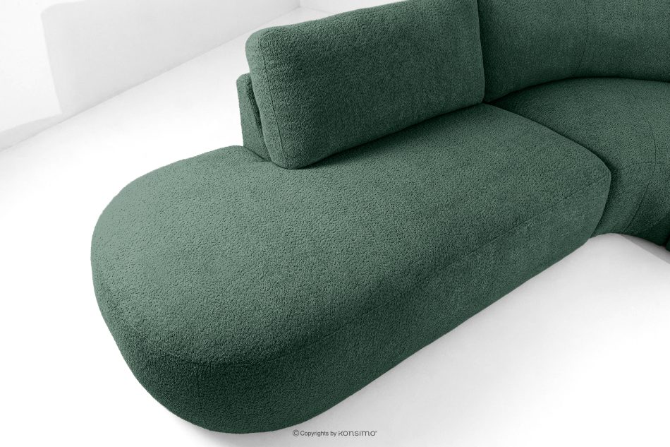 ZUCCO Modulares Ecksofa aus Bouclé-Stoff, links, grün grün - Foto 10