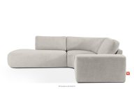 Modulares Ecksofa aus Bouclé-Stoff, links, braun