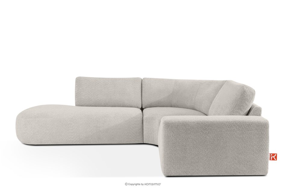 ZUCCO Modulares Ecksofa aus Bouclé-Stoff, links, braun braun - Foto 0