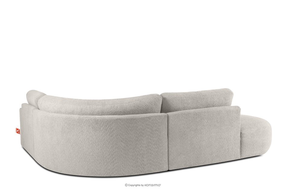 ZUCCO Modulares Ecksofa aus Bouclé-Stoff, links, braun braun - Foto 3
