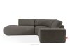 Modulares Ecksofa aus Bouclé-Stoff, links, dunkelbraun