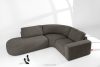 ZUCCO Modulares Ecksofa aus Bouclé-Stoff, links, dunkelbraun dunkelbraun - Foto 2