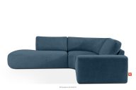 Modulares Ecksofa aus Bouclé-Stoff, links, dunkelblau