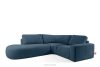 ZUCCO Modulares Ecksofa aus Bouclé-Stoff, links, dunkelblau dunkelblau - Foto 3