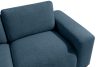 ZUCCO Modulares Ecksofa aus Bouclé-Stoff, links, dunkelblau dunkelblau - Foto 5