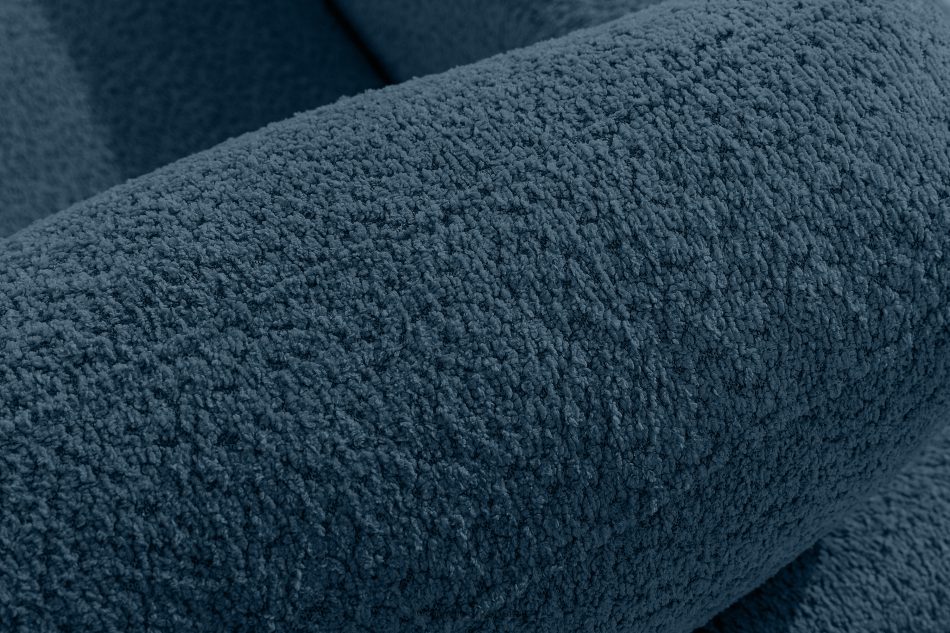 ZUCCO Modulares Ecksofa aus Bouclé-Stoff, links, dunkelblau dunkelblau - Foto 6