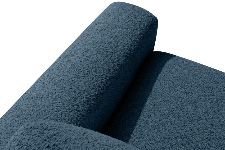 ZUCCO Modulares Ecksofa aus Bouclé-Stoff, links, dunkelblau dunkelblau - Foto 8