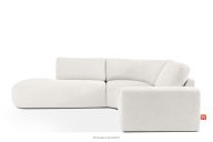 Modulares Ecksofa aus Bouclé-Stoff, links, ecru