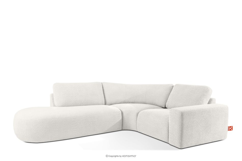 ZUCCO Modulares Ecksofa aus Bouclé-Stoff, links, ecru ecru - Foto 2