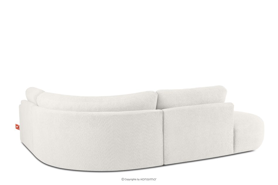 ZUCCO Modulares Ecksofa aus Bouclé-Stoff, links, ecru ecru - Foto 3