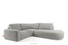 ZUCCO Modulares Ecksofa aus Bouclé-Stoff, rechts, hellgrau hellgrau - Foto 3