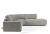 ZUCCO Modulares Ecksofa aus Bouclé-Stoff rechts dunkelgrau dunkelgrau - Foto 1