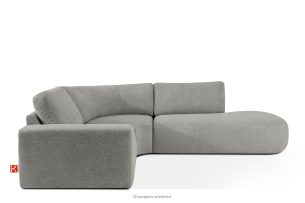 ZUCCO, https://konsimo.de/kollektion/zucco/ Modulares Ecksofa aus Bouclé-Stoff rechts dunkelgrau dunkelgrau - Foto