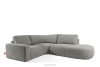 ZUCCO Modulares Ecksofa aus Bouclé-Stoff rechts dunkelgrau dunkelgrau - Foto 3