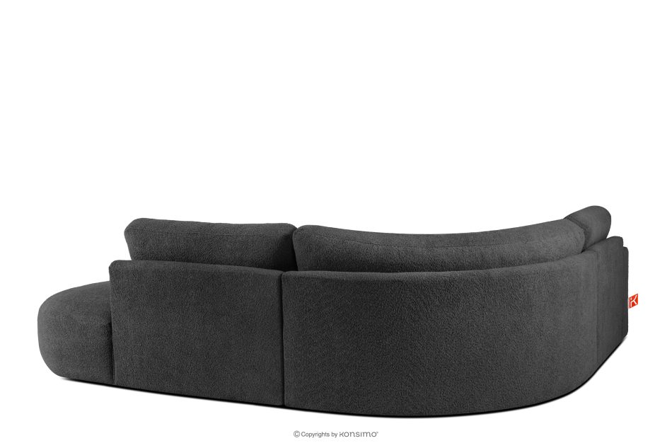 ZUCCO Modulares Ecksofa aus Bouclé-Stoff rechts graphitfarben graphit - Foto 3