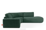 Modulares Ecksofa aus Bouclé-Stoff rechts grün