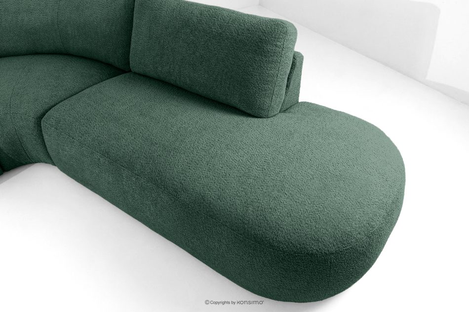 ZUCCO Modulares Ecksofa aus Bouclé-Stoff rechts grün grün - Foto 10