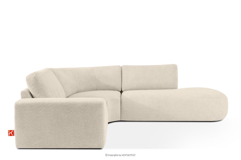 ZUCCO Modulares Ecksofa aus Bouclé-Stoff, rechts, hellbeige hellbeige - Foto 0