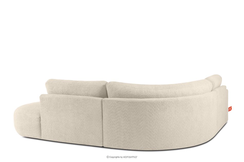 ZUCCO Modulares Ecksofa aus Bouclé-Stoff, rechts, hellbeige hellbeige - Foto 3