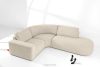 ZUCCO Modulares Ecksofa aus Bouclé-Stoff, rechts, hellbeige hellbeige - Foto 2