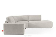 Modulares Ecksofa aus Bouclé-Stoff, rechts, braun