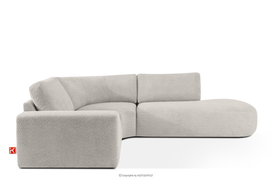 ZUCCO Modulares Ecksofa aus Bouclé-Stoff, rechts, braun braun - Foto 0