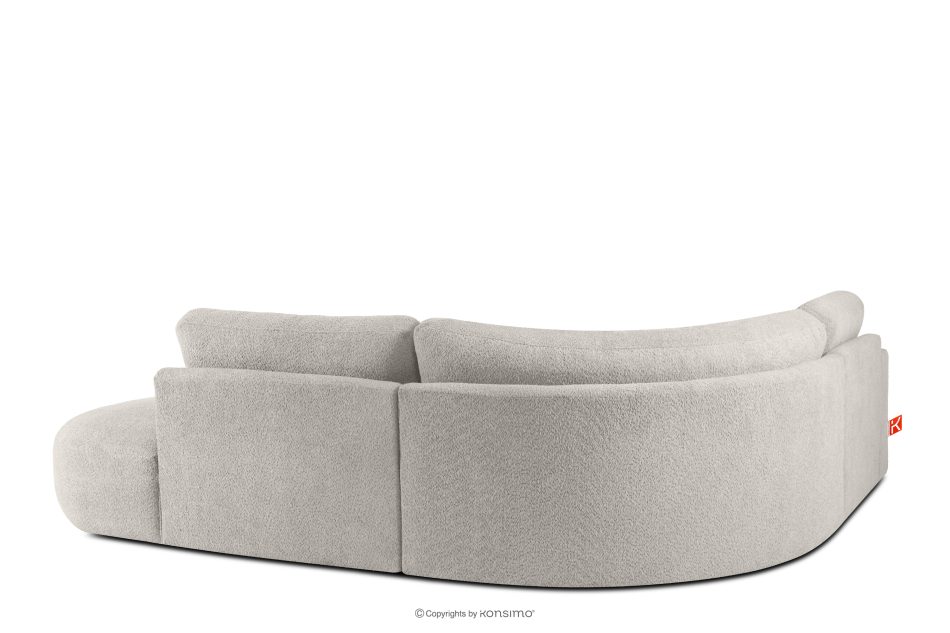 ZUCCO Modulares Ecksofa aus Bouclé-Stoff, rechts, braun braun - Foto 3