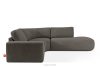 ZUCCO Modulares Ecksofa aus Bouclé-Stoff rechts dunkelbraun dunkelbraun - Foto 1