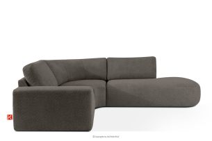 ZUCCO, https://konsimo.de/kollektion/zucco/ Modulares Ecksofa aus Bouclé-Stoff rechts dunkelbraun dunkelbraun - Foto