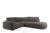 ZUCCO Modulares Ecksofa aus Bouclé-Stoff rechts dunkelbraun dunkelbraun - Foto 3