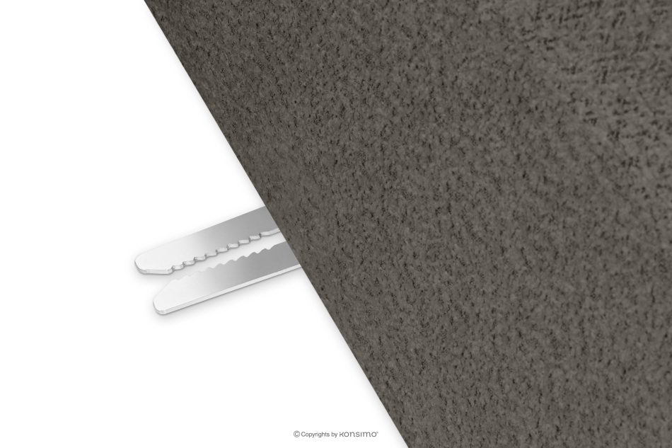 ZUCCO Modulares Ecksofa aus Bouclé-Stoff rechts dunkelbraun dunkelbraun - Foto 9