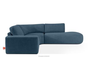 ZUCCO, https://konsimo.de/kollektion/zucco/ Modulares Ecksofa aus Bouclé-Stoff rechts dunkelblau dunkelblau - Foto