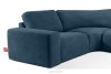 ZUCCO Modulares Ecksofa aus Bouclé-Stoff rechts dunkelblau dunkelblau - Foto 6