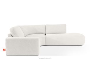 ZUCCO, https://konsimo.de/kollektion/zucco/ Modulares Ecksofa aus Bouclé-Stoff, rechts, ecru ecru - Foto