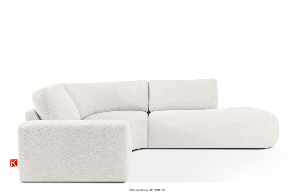 ZUCCO Modulares Ecksofa aus Bouclé-Stoff, rechts, ecru ecru - Foto 0
