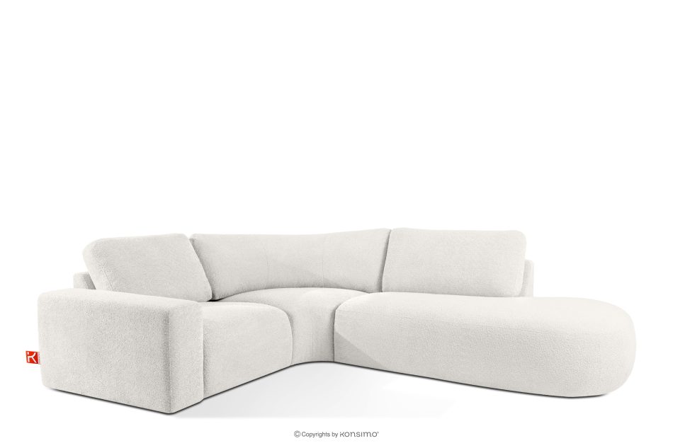 ZUCCO Modulares Ecksofa aus Bouclé-Stoff, rechts, ecru ecru - Foto 2
