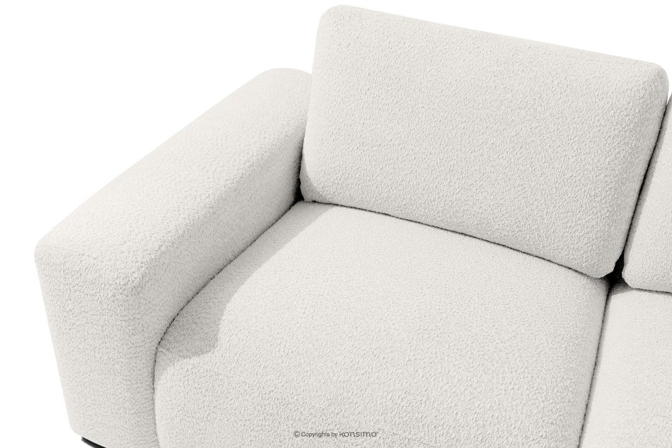 ZUCCO Modulares Ecksofa aus Bouclé-Stoff, rechts, ecru ecru - Foto 4
