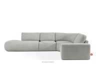 Modulares Ecksofa in organischer Form Bouclé-Stoff links hellgrau