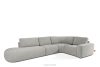 ZUCCO Modulares Ecksofa in organischer Form Bouclé-Stoff links hellgrau hellgrau - Foto 3