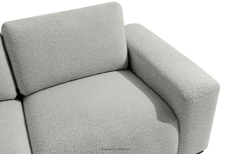 ZUCCO Modulares Ecksofa in organischer Form Bouclé-Stoff links hellgrau hellgrau - Foto 4