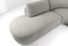 ZUCCO Modulares Ecksofa in organischer Form Bouclé-Stoff links hellgrau hellgrau - Foto 11