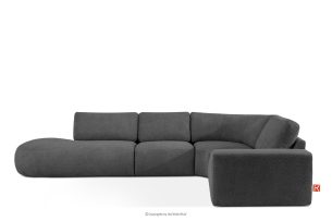 ZUCCO, https://konsimo.de/kollektion/zucco/ Modulares Ecksofa in organischer Form Bouclé-Stoff links graphit graphit - Foto