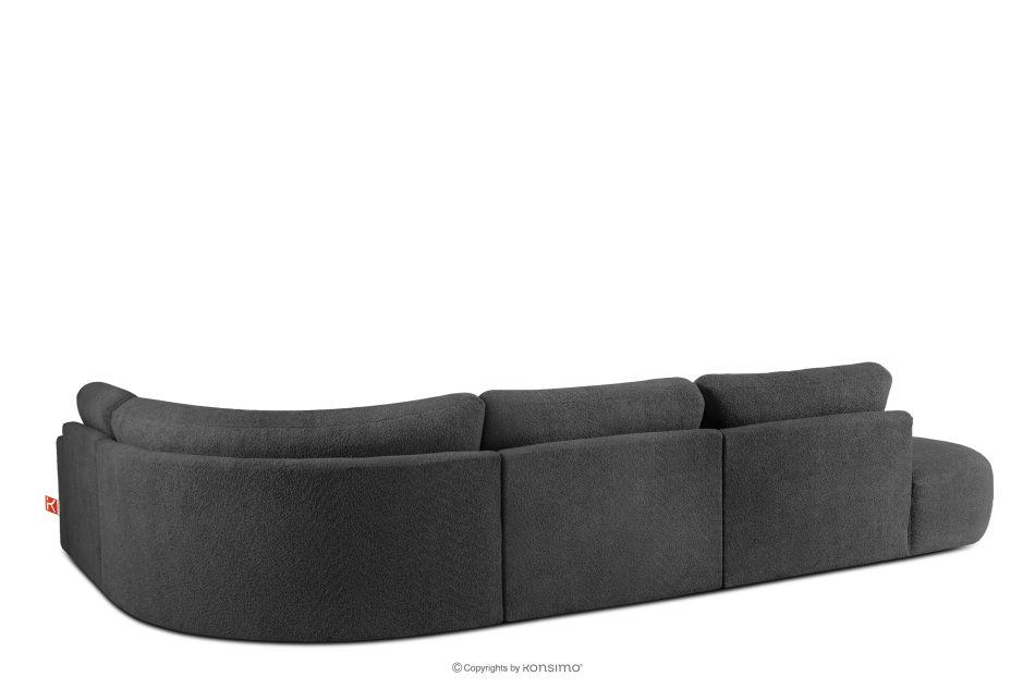 ZUCCO Modulares Ecksofa in organischer Form Bouclé-Stoff links graphit graphit - Foto 3