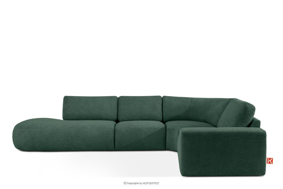 ZUCCO Modulares Ecksofa in organischer Form Bouclé-Stoff links grün grün - Foto 0