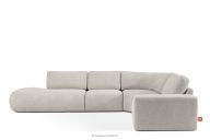 Modulares Ecksofa in organischer Form Bouclé-Stoff links braun