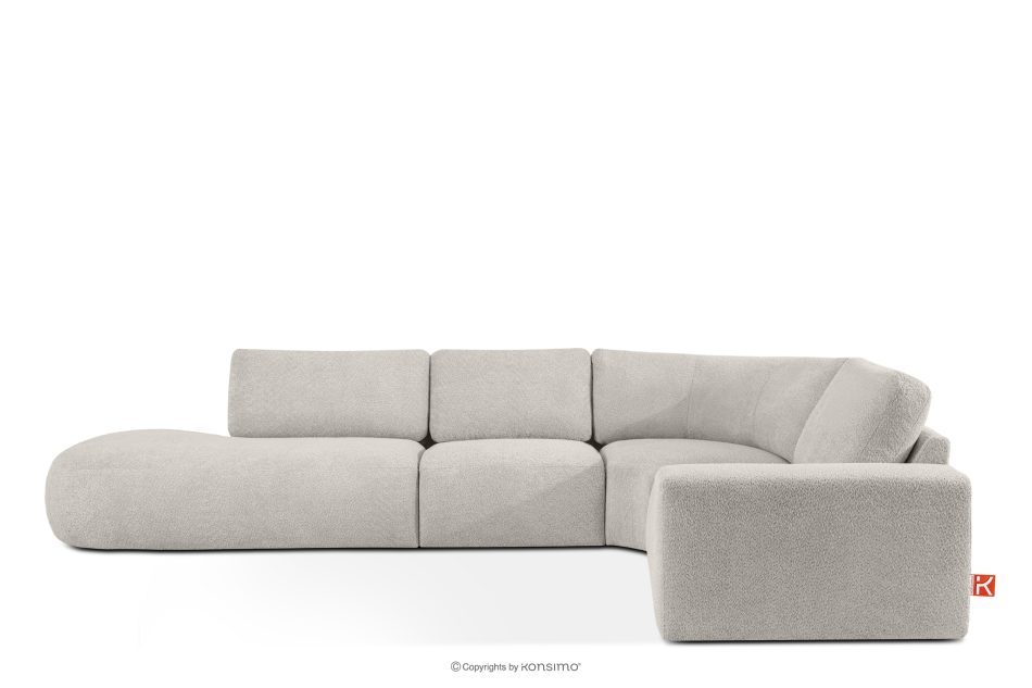 ZUCCO Modulares Ecksofa in organischer Form Bouclé-Stoff links braun braun - Foto 0