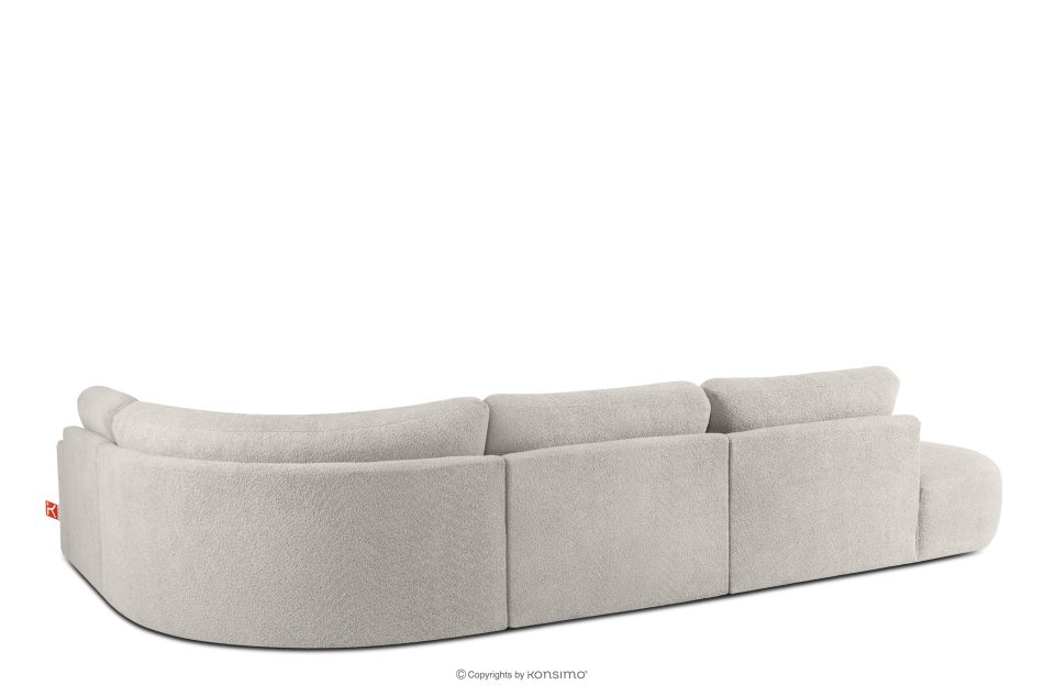 ZUCCO Modulares Ecksofa in organischer Form Bouclé-Stoff links braun braun - Foto 3