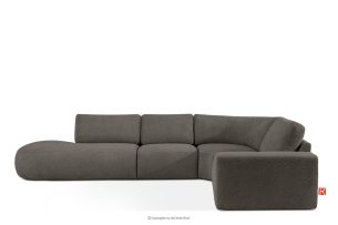 ZUCCO, https://konsimo.de/kollektion/zucco/ Modulares Ecksofa in organischer Form Bouclé-Stoff links dunkelbraun dunkelbraun - Foto