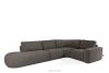 ZUCCO Modulares Ecksofa in organischer Form Bouclé-Stoff links dunkelbraun dunkelbraun - Foto 3